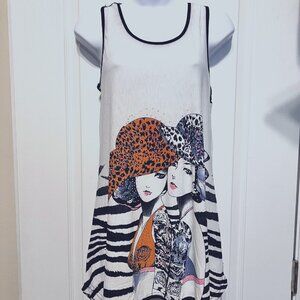 SiRou-NWT-Razor Back Lace Diamond Top/Swimsuit Cover-Size M-L-Tattoos-Zebra-Hats